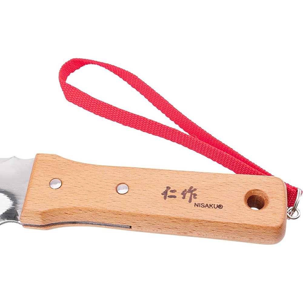 Nisaku NJP651 Hardened HRC58 Hori Hori with Leather Sheath, view 5